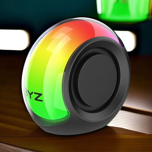 BYZ Colorful Snail Bluetooth Speaker With Card Slot, USB Flash Drive, Dynamic Light Effects, And Heavy Bass_voghion.com