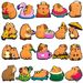 20 Capybara schattige schoenenset met bloemenschoengesp, DIY tuinschoenaccessoires_voghion.com