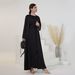 Women's Clothing Spring And Summer Daily Solid Color Beaded Dress Robe_voghion.com