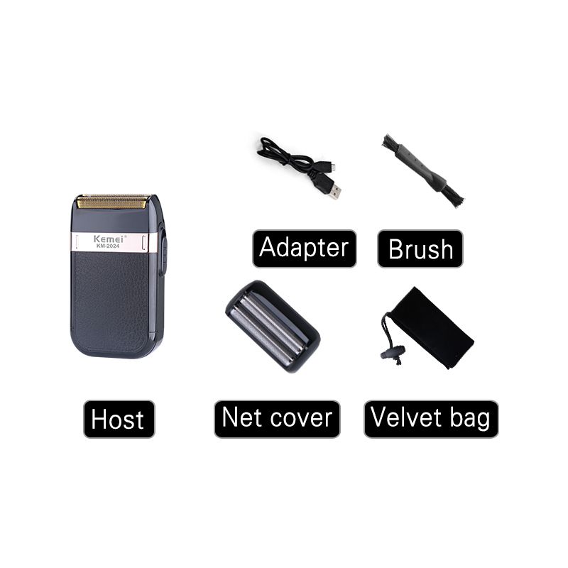 KEMEI KM-2024 USB-Aufladung Elektrischer ABS-Säbelrasierer Wiederaufladbarer Brotschneider-Rasierer für Männer_voghion.com