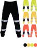 Men's Personal Sport Running Stripe Sweatpant High Visibility Road Work Overalls Pocket Casual Trousers Pants_voghion.com