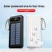 Solar-Powerbank mit großer Kapazität für den Außenbereich, gemeinsam genutztes integriertes Kabelladegerät 20000 mAh_voghion.com