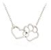 New Dog Paw Footprint Necklace Ins Style Hollow Heart Collarbone Chain Trendy_voghion.com