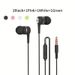 Earphones With Microphone, Soundproof In Ear Phone Earphones Suitable For IPhone, IPod, IPad, MP3, Samsung, And Most 3.5mm Jack Wired Headphones_voghion.com