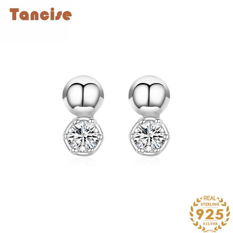 Tancise Orecchini pendenti con zirconi d'argento per le donne Regali per feste di matrimonio_voghion.com
