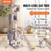 Cat Tree 72' Cat Tower With 2 Cat Condos Sisal Scratching Post Light Grey_voghion.com