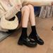 Genuine Coin British Style Small Leather Single Shoes Heel Lazy Soft Thick Sole Slip-On Loafers Women Autumn_voghion.com