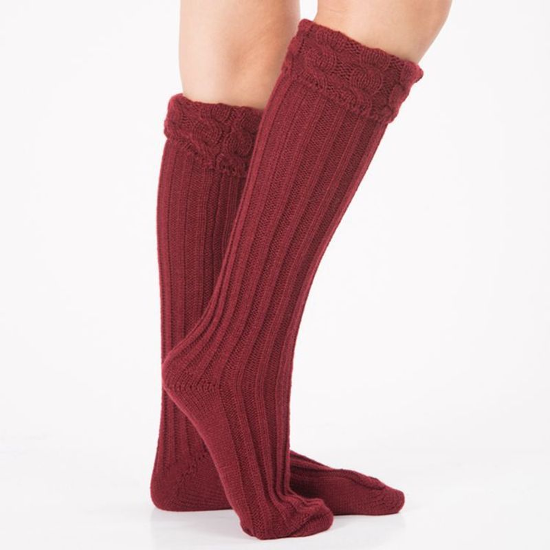 Woolen leg sets, foot guards, rain boots, water shoes, inner liner, knitted Christmas socks, 8-shaped Fried Dough Twists_voghion.com