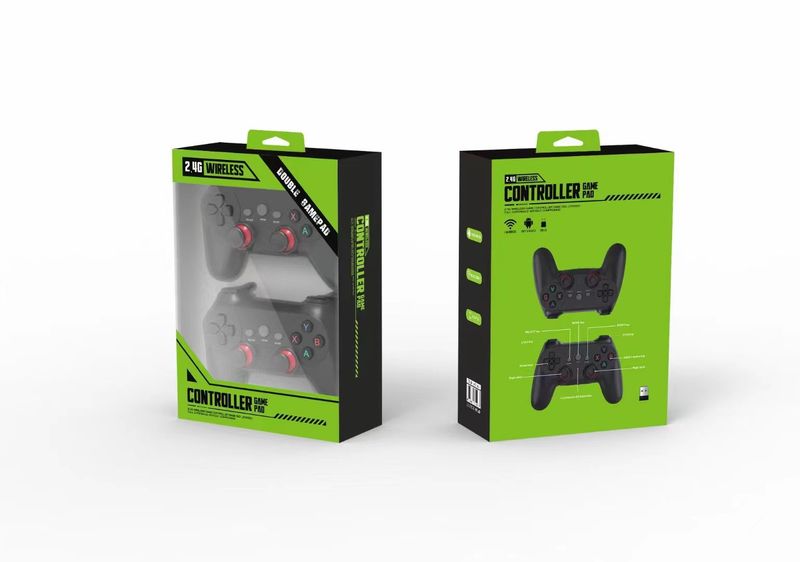 Wireless Gamepad, Compatible With PC/Android/game Box, One-to-two 2.4g Wireless Gamepad_voghion.com