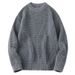 Waffle round neck pullover autumn and winter casual knitwear bf lazy loose trendy sweater for men's style_voghion.com