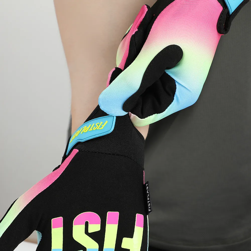 FISTPLAST Mountain Bike Wear Resistant Rainbow Touchscreen Off Road Motorcycle Riding Gloves_voghion.com
