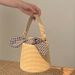 2025 Spring And Summer New Plaid Bucket Fashion Hundred Shoulder Western Straw Handbag Women's Daily Leisure_voghion.com
