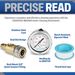 ESSENTIAL WASHER Pressure Washer Gauge Kit 5800 PSI Back Mount With 3/8 Inch Quick Connect And Plug_voghion.com