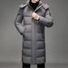 Herren Daunenjacke, lang, mit Kapuze, Wintermantel, schmale Passform, leicht, warm, Parka für Teenager und Erwachsene, Wärme_voghion.com