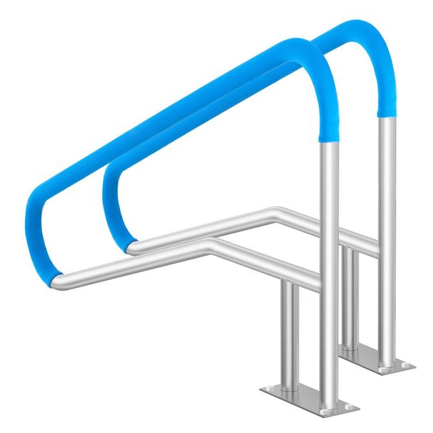 VEVOR Pool Handrail 2 PCS 55 X 32 Inch Stainless Steel With Base Plate For Spas_voghion.com