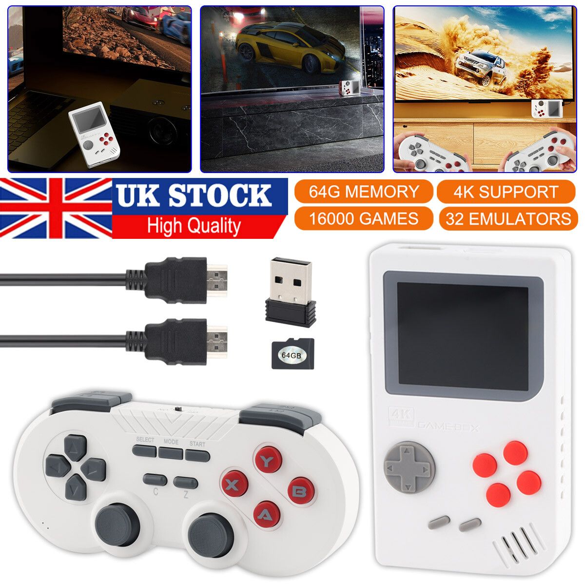 64gb Retro Mini Handheld Video Game Console 16000+ Games UK Stock_voghion.com