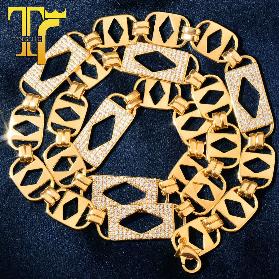 Collana Hip-Hop con ciondolo a forma di diamante da 14 mm, in rame intarsiato con zirconi, diverse misure, accessori e gioielli_voghion.com