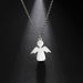 Amaxer New Mini Stainless Steel Vintage Cherub Angel Sky Wing Chain Necklace Pray Good Luck Amulet Aesthetic Jewelry Gift_voghion.com