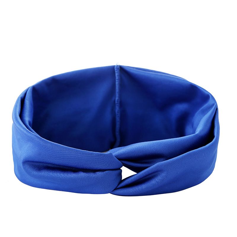 Women's headscarf, yoga crossed headband, solid color, high elasticity sports headband_voghion.com