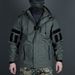Assault Tactical Jacket – Leichte Militär-Windjacke mit Kapuze und mehreren Taschen (Schwarz/Grün/Camo)_voghion.com