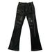 Herrkläder Höga handgjorda vaxbyxor Utsvängda Wide Leg Elastiskt Band High Street Jeans_voghion.com