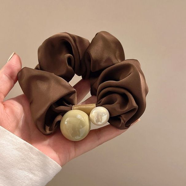 Semplice ed elegante elastico per capelli 2024, nuovo elastico per capelli da donna con perle, effetto serpente._voghion.com