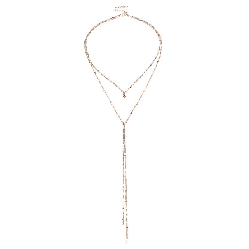 Nuevo collar con colgante de campana de moda para mujer, collar largo con flecos multicapa y personalidad exagerada._voghion.com
