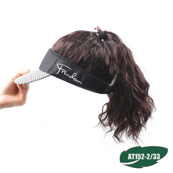 Κοντή σγουρή περούκα γυναικεία με μάλλινο καπέλο και ρολό_voghion.com