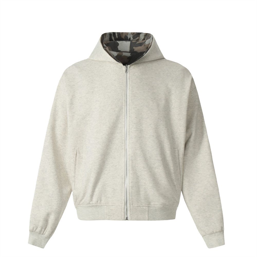 Reversible Camouflage Zipper Jacket High Street Spring And Autumn Men's Loose Casual Hooded Cardigan Sweatshirt Two-Way_voghion.com