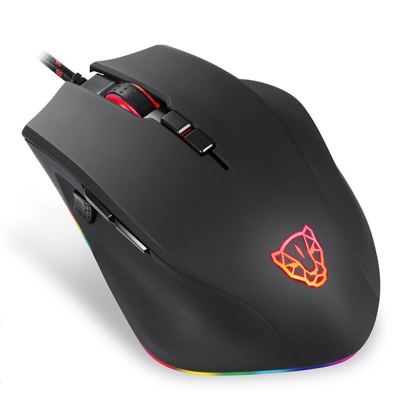 Xinweiqing Kabelgebundene, ergonomische USB-Maus mit Hintergrundbeleuchtung und 5000 DPI für Computer-Gamer_voghion.com