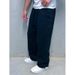 Men’s Loose-Fit Velvet Sweatpants – Elastic Waist Straight-Leg Trousers (Black/Gray/Navy, S-3XL, Comfortable & Stylish)_voghion.com