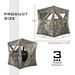 3 Person Portable Pop-Up Ground Hunting Blind With Tie-downs_voghion.com