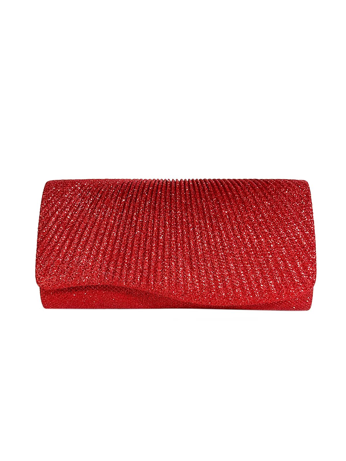 Nuova borsa a tracolla diagonale con tracolla a catena colorata scintillante e mini rugosa da sera_voghion.com