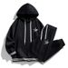 Herrenbekleidung Herren-Sportanzug Herbst 2024 Neuer Langarm-Kapuzenpullover für Jugendliche Farblich gestreifter Freizeitanzug für Herren_voghion.com