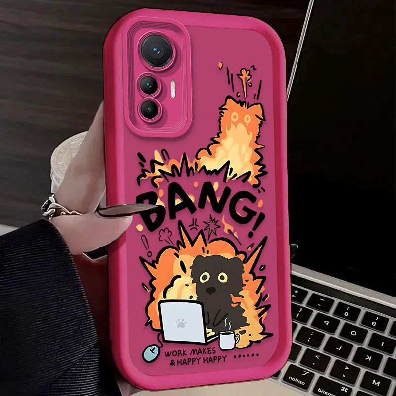Funny Explosion Cat Dog Phone Case for Xiaomi 14T 13T 12T 11T 13 12 11 Lite 5G NE POCO X6 X5 F6 F5 F3 X4 GT X3 NFC M5S M6 Pro_voghion.com