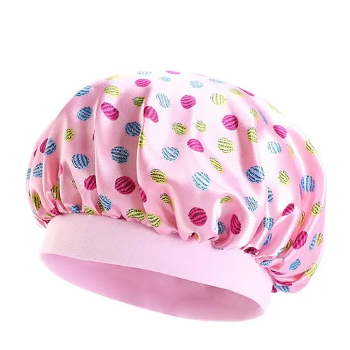 Heißer verkauf kinder farbe Ding cartoon dusche kappe baby schlaf kappe nette make-up kappe elastische imitation seide_voghion.com