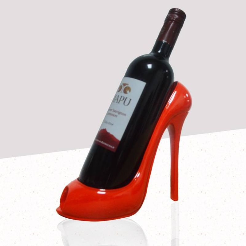 Kreatives Weinregal mit hohen Absätzen, Heimdekoration für den Wohnzimmertisch, Ornamente für Freundinnen und Hochzeitsgeschenke_voghion.com