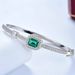 Women's Jewelry Elegant Square Emerald Bracelet With High Carbon Diamonds, 925 Sterling Silver Minimalist Dainty Cuff For Everyday Wear_voghion.com