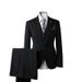 Men's Slim Fit Wedding Suit Set – Single-Button Notch Lapel Blazer With Pinstripes, Groom & Groomsmen Formal Attire (Black/Mist Gray Stripe)_voghion.com