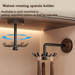 Walnut Wood Kitchen Rotating Hoo Vintage Style No-Drill Cabinet Wall-Mounted Spatula Spoon Multi-Functional Storage_voghion.com
