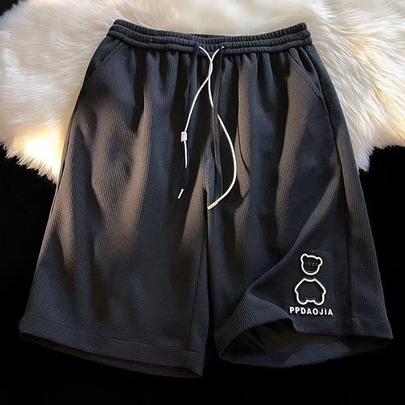 Vêtements pour hommes Source Fabricant Bear 56 Point Shorts Hommes Amples Jambes Larges Été Tendance Marque Gaufré Décontracté Sport Basket-ball Mi-haut_voghion.com