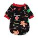 New Christmas Outfit Snowman Snow Pattern Print Warm Dog Pullover Two-Legged Fleece Clothing Accessory_voghion.com