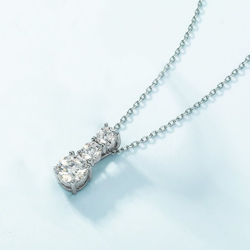 naujas „Trys gyvenimai, trys pasauliai“, briliantinis moissanito pakabukas, S925 sidabrinis, inkrustuotas moissanito raktikaulio pakabukas, paprastas_voghion.com