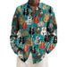 Camicia casual da uomo a maniche lunghe con stampa digitale 3D fai da te, primavera e autunno 2023, che stuzzica il violino suonando su quattro lati_voghion.com