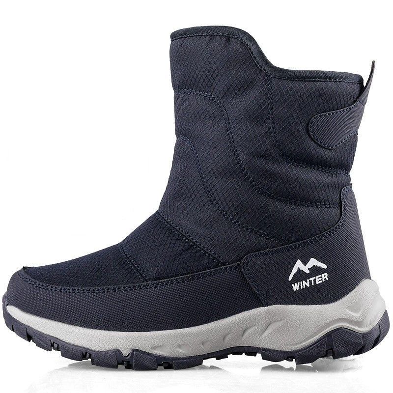 Botas masculinas de marca, botas de neve impermeáveis de inverno, unissex, cano alto, mantenha-se aquecido, além de botas de cano curto para áreas externas, tênis casuais masculinos de algodão_voghion.com