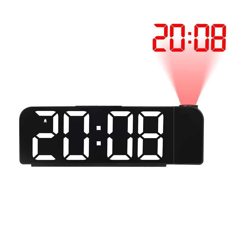Alarm Clocks LED New Simple Projection Large Font Color Display Electronic Digital Alarm Clock With Temperature_voghion.com