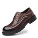WalkPrime New Business Casual Genuine Leather Thick Sole Formal Men's Pure Cowhide Derby Shoes Light Style_voghion.com