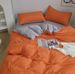 Solid color four set, simple bedsheet duvet cover, girl heart bedding, thickened and brushed spring dormitory three_voghion.com