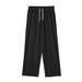 Men’s Relaxed-Fit Drop-Cuff Joggers – Lightweight Polyester, Wrinkle-Free & Breathable, Black/Beige/Brown (Sizes S-3XL)_voghion.com