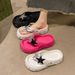 2024 nuove pantofole con suola spessa a forma di stella a cinque punte con strass per donna estate scarpe da spiaggia antiscivolo all'aperto con plateau e tacchi infradito alla moda_voghion.com